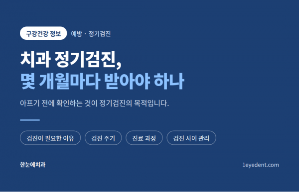 치과 정기검진, 몇 개월마다 받아야 하나 (1)