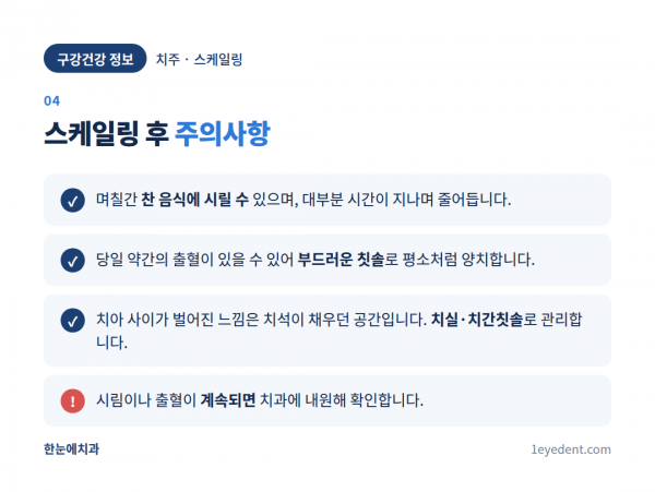 스케일링 건강보험 적용 기준과 진료 과정 (5)