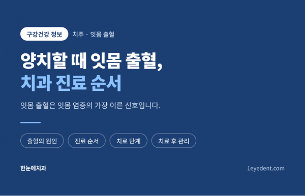 양치할 때 잇몸 출혈, 치과 진료 순서 (1)