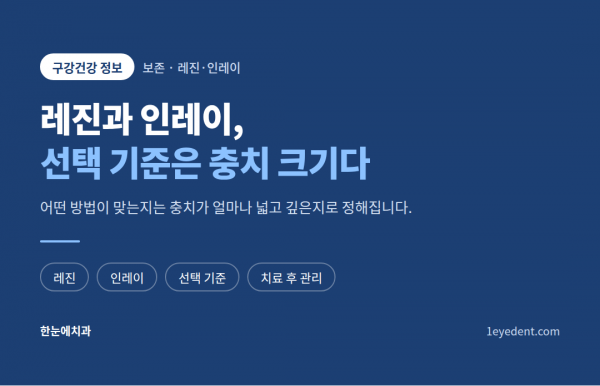 레진과 인레이, 선택 기준은 충치 크기다 (1)