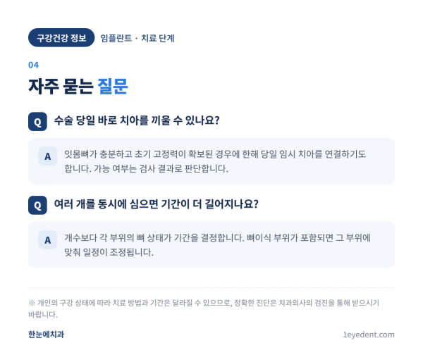 임플란트 치료 단계와 전체 기간 (5)
